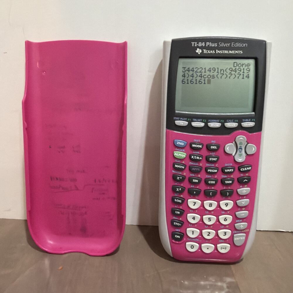 texas instrument ti-84 plus silver edition pink